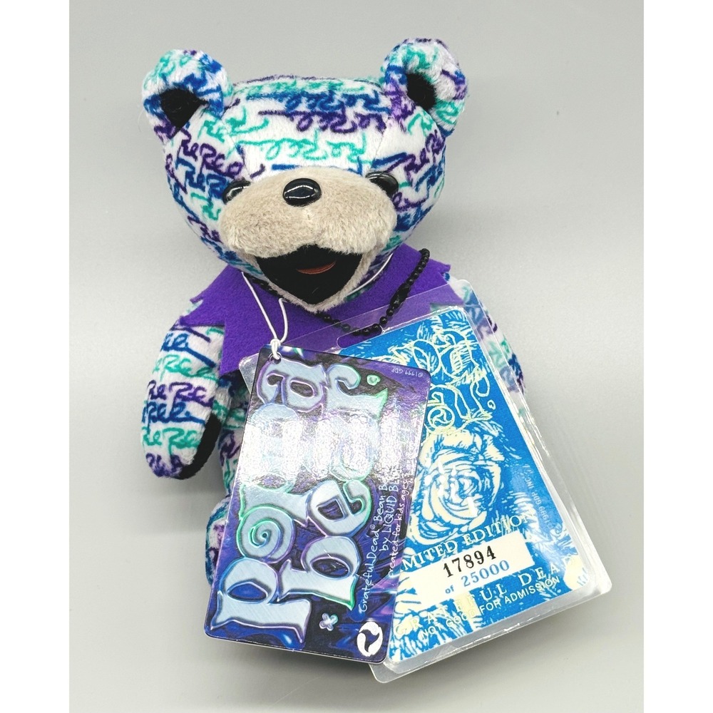 Liquid Blue Grateful Dead Poppa Bear Plush Limited Edition 7 inch Stuffed Animal